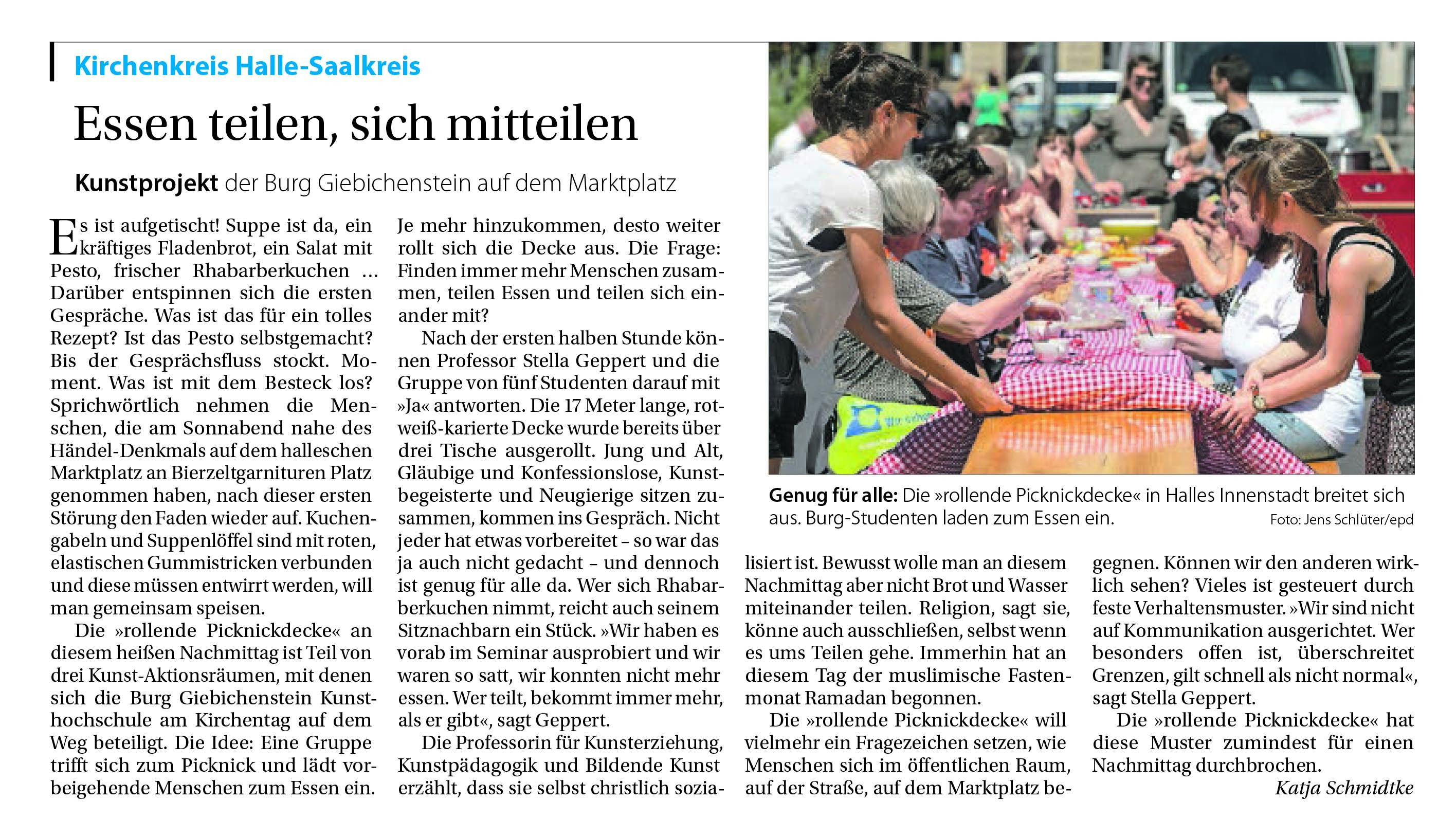 Mitteldeutsche Kirchenzeitung GLAUBE + HEIMAT (Nr. 22 vom 4. Juni 2017, S.8)
